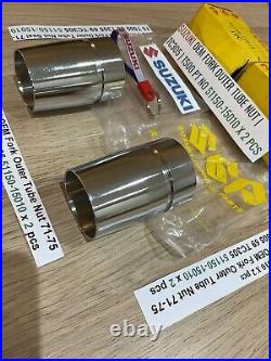 Suzuki NOS Fork Outer Tube Nut 71-75 T500 68 T305 69 TC305 51150-15010 x 2 pcs