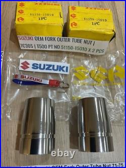 Suzuki NOS Fork Outer Tube Nut 71-75 T500 68 T305 69 TC305 51150-15010 x 2 pcs