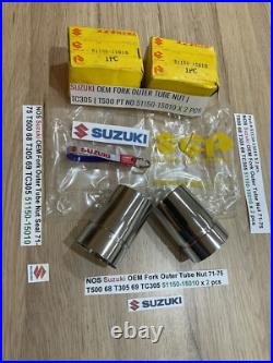 Suzuki NOS Fork Outer Tube Nut 71-75 T500 68 T305 69 TC305 51150-15010 x 2 pcs
