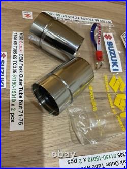 Suzuki NOS Fork Outer Tube Nut 71-75 T500 68 T305 69 TC305 51150-15010 x 2 pcs
