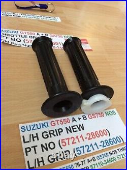 Suzuki Nos Gt550 A+b 76-77 Gs750 Throttle + Grip Set Pt 57110-34601 57211-28600
