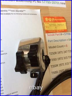 Suzuki Nos T250 T350 T500 Gt250 Gt500 Left Side Handle Switch 57700-28701 Suzuki Nos T250 T350 T500 Gt250 Gt500 Left Side Handle Switch 57700-28701