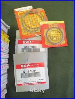 Suzuki Piston Rings Lot Of 85 Units Nos Oem With Part Numbers Shop Use Resale
