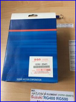 Suzuki RG400 RG500 NOS GENUINE AIR FILTER NEW IN BOX PT NO 13781-20A01 OBSOLETE