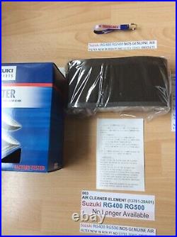 Suzuki RG400 RG500 NOS GENUINE AIR FILTER NEW IN BOX PT NO 13781-20A01 OBSOLETE