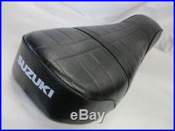 thumbnail interactive-video image 1 of Pit-Replica Suzuki Seat Cover For RV125 RV90 L/M/A/B/C – 1974-1978, Black PVC, Vintage Dirt Bike 1 of 6