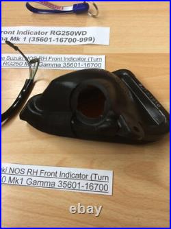 Suzuki Rg250 Wd Gamma Mk 1 Nos Right Side Indicator Pt 35601-16700-999 New