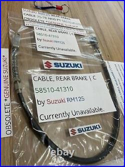 Suzuki Rm125 Rear Brake Cable 75-78 Nos Pt 58510-41310 Obsolete Genuine Suzuki