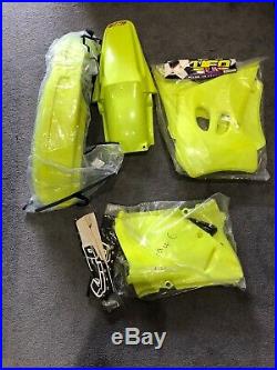 Suzuki Rm125 UFO Flo Yellow Plastics Nos 1993-95 Super Evo Neon Fluorescent
