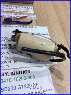 Suzuki SB200 GT200 X5 NOS IGNITION COIL SET NIPPON DENSO BOX PT 33410-10200 NEW