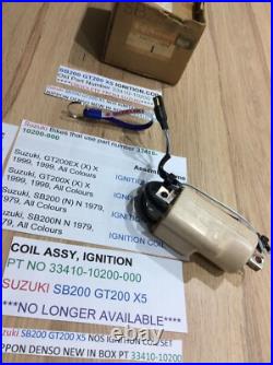 Suzuki SB200 GT200 X5 NOS IGNITION COIL SET NIPPON DENSO BOX PT 33410-10200 NEW Suzuki SB200 GT200 X5 NOS IGNITION COIL SET NIPPON DENSO BOX PT 33410-10200 NEW