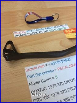 Suzuki Sp370 Sp400 Dr370 Nos Rear Brake Pedal Pt No 43110-32400 With Parts Tag