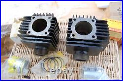 Suzuki T125 CYLINDER SET WITH PISTONS AND RINGS NOS