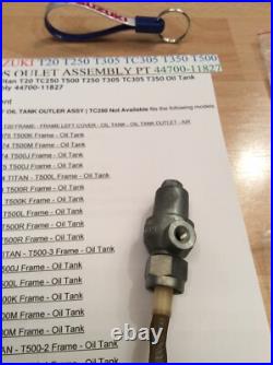 Suzuki T20 T250 T305 Tc305 T350 T500 Nos Oulet Assembly Pt 44700-11827 Obsolete Suzuki T20 T250 T305 Tc305 T350 T500 Nos Oulet Assembly Pt 44700-11827 Obsolete