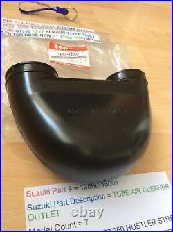 Suzuki T250 All Gt250 All Nos Tube Air Cleaner Outlet Pt 13880-18601 New In Bag
