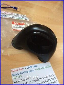 Suzuki T250 All Gt250 All Nos Tube Air Cleaner Outlet Pt 13880-18601 New In Bag