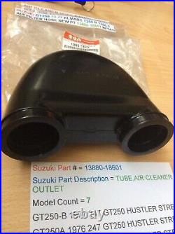 Suzuki T250 All Gt250 All Nos Tube Air Cleaner Outlet Pt 13880-18601 New In Bag