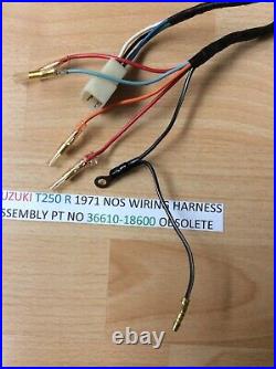 Suzuki T250 R 1971 Nos Wiring Harness Assembly Pt 36610-18600 With Tag Obsolete