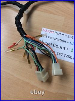 Suzuki T250 R 1971 Nos Wiring Harness Assembly Pt 36610-18600 With Tag Obsolete