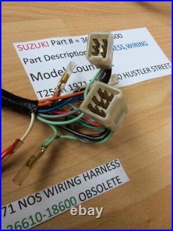 Suzuki T250 R 1971 Nos Wiring Harness Assembly Pt 36610-18600 With Tag Obsolete