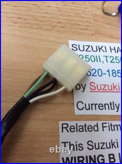 Suzuki T250 T350 Nos Rear Tail Light Harness Loom Pt No 36620-18501 New Perfect Suzuki T250 T350 Nos Rear Tail Light Harness Loom Pt No 36620-18501 New Perfect
