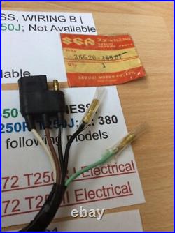 Suzuki T250 T350 Nos Rear Tail Light Harness Loom Pt No 36620-18501 New Perfect