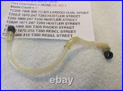 Suzuki T250 Tc305 T305 T350 N. O. S Oil Hose No 1 New Pt No 16810-18030