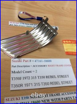 Suzuki T350 Nos Right Frame Accessory Pt No 47161-18600 With Parts Tag Suzuki T350 Nos Right Frame Accessory Pt No 47161-18600 With Parts Tag