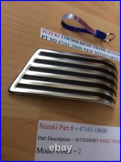 Suzuki T350 Nos Right Frame Accessory Pt No 47161-18600 With Parts Tag