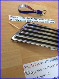 Suzuki T350 Nos Right Frame Accessory Pt No 47161-18600 With Parts Tag