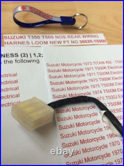Suzuki T350 T500 Nos Rear Wiring Harness Loom New Pt 36620-15000 Now Obsolete