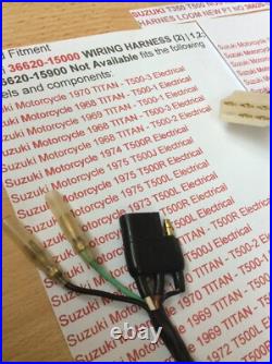 Suzuki T350 T500 Nos Rear Wiring Harness Loom New Pt 36620-15000 Now Obsolete