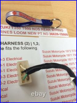 Suzuki T350 T500 Nos Rear Wiring Harness Loom New Pt 36620-15000 Now Obsolete