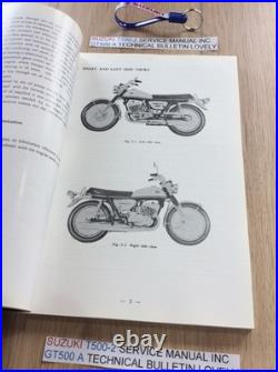 Suzuki T500-11 Service Manual + Gt500 A Technical Bulletin Nos Nice Clean Pages