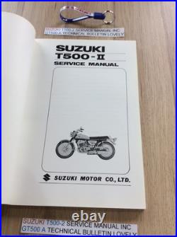 Suzuki T500-11 Service Manual + Gt500 A Technical Bulletin Nos Nice Clean Pages