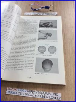 Suzuki T500-11 Service Manual + Gt500 A Technical Bulletin Nos Nice Clean Pages