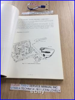 Suzuki T500-11 Service Manual + Gt500 A Technical Bulletin Nos Nice Clean Pages