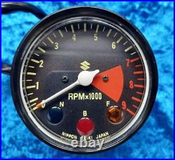 Suzuki T500 J, K, L, M Tachometer, Tacho, Black, Genuine, 34200-15122 NOS