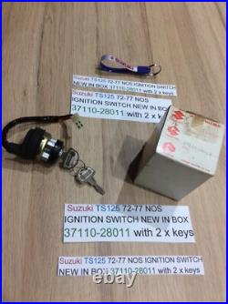 Suzuki TS125 72-77 NOS IGNITION SWITCH NEW IN BOX 37110-28011