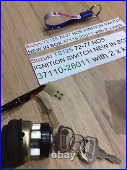 Suzuki TS125 72-77 NOS IGNITION SWITCH NEW IN BOX 37110-28011
