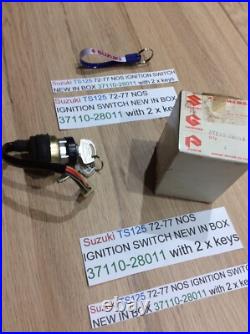 Suzuki TS125 72-77 NOS IGNITION SWITCH NEW IN BOX 37110-28011