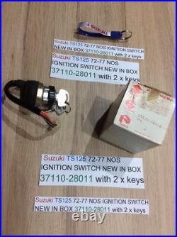 Suzuki TS125 72-77 NOS IGNITION SWITCH NEW IN BOX 37110-28011