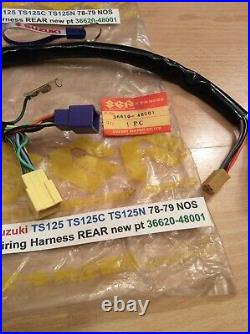 Suzuki TS125 TS125C TS125N 78-79 NOS Wiring Harness REAR new pt 36620-48001 NEW