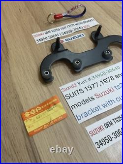 Suzuki TS250 1977 1979 NOS METER BRACKET 34950-30641 34950-30640 INC CUSHIONS