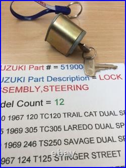 Suzuki Tc120 Tc305 T250 T125 T350 T500 Nos Steering Lock Pt No 51900-03012 Suzuki Tc120 Tc305 T250 T125 T350 T500 Nos Steering Lock Pt No 51900-03012