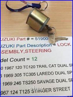 Suzuki Tc120 Tc305 T250 T125 T350 T500 Nos Steering Lock Pt No 51900-03012