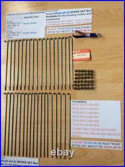 Suzuki Ts100 80-81 Ds100 78-81 Nos Front Spoke Set Pt 55320-48120 New With Tag