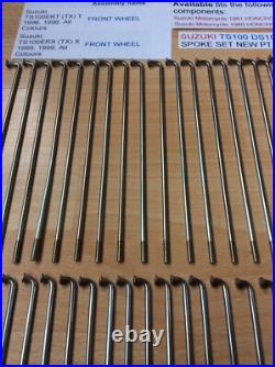 Suzuki Ts100 80-81 Ds100 78-81 Nos Front Spoke Set Pt 55320-48120 New With Tag