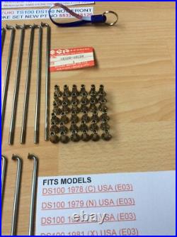 Suzuki Ts100 80-81 Ds100 78-81 Nos Front Spoke Set Pt 55320-48120 New With Tag