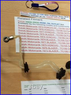 Suzuki Ts100 Tc100 Ts90 Tc90 Rv90 Nos Oil Hose / Pipe New Pt No 16820-25030
